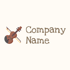 Violin logo on a Floral White background - Entertainment & Arts