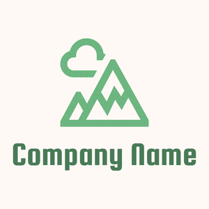 Mountains logo on a Seashell background - Abstracto
