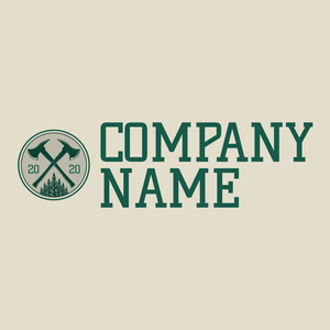 Axes and pine trees logo - Paisage