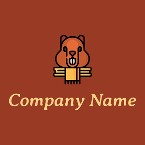 Groundhog logo on a Burnt Umber background - Abstrakt