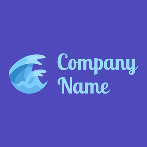 Ocean on a Free Speech Blue background - Abstract