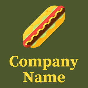 Hotdog logo on a Saratoga background - Essen & Trinken