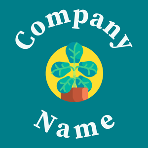 Fiddle leaf fig on a Teal background - Ecologia & Ambiente