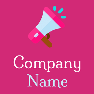 Megaphone logo on a Deep Cerise background - Comunicazioni