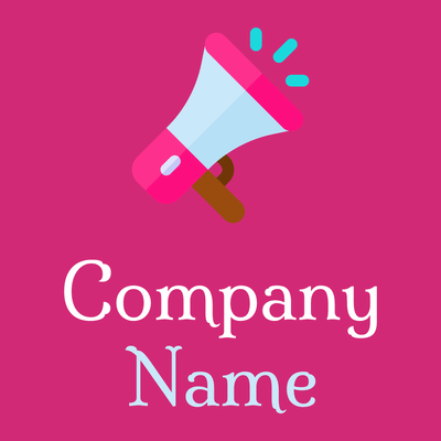 Megaphone logo on a Deep Cerise background - Kommunikation