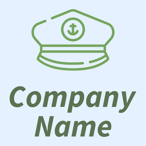 Captain cap logo on a Blue background - Abstrakt