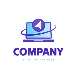 laptop and cursor icon logo - Tecnología