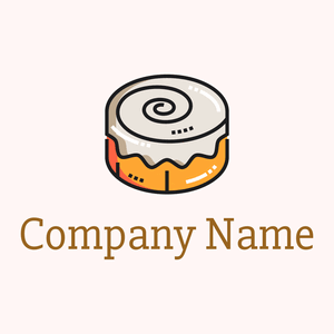 Cinnamon roll on a Snow background - Food & Drink