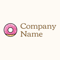 Persian Pink Donut on a Floral White background - Alimentos & Bebidas