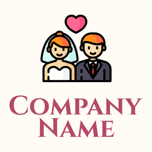 Wedding couple logo on a White background - Bruiloft diensten