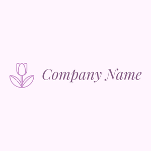Outlined Tulip logo on a Lavender Blush background - Environnement & Écologie