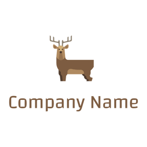 Dark Wood Deer on a White background - Dieren/huisdieren