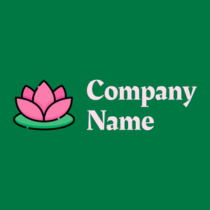 Lotus flower logo on a Watercourse background - Floral