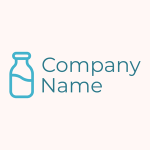 Milk bottle logo on a Snow background - Agriculture