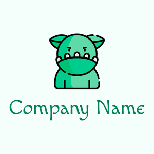 Orc logo on a Mint Cream background - Abstrato
