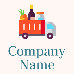 Delivery logo on a Snow background - Alimentos & Bebidas
