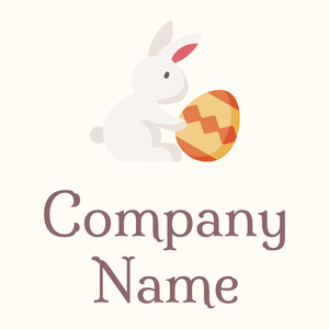Easter bunny on a Floral White background - Religiosidade
