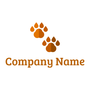 Tenne (Tawny) Animal track on a White background - Animais e Pets