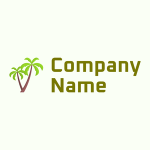 Palm trees logo on a Ivory background - Meio ambiente