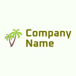 Palm trees logo on a Ivory background - Milieu & Ecologie