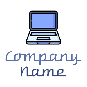 Laptop logo on a White background - Entreprise & Consultant