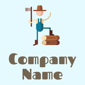 Lumberjack logo on a Light Cyan background - Bouw & Gereedschap