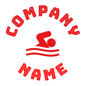 Swimmer logo on a White background - Spiele & Freizeit
