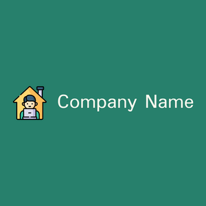 Work from home logo on a green background - Entreprise & Consultant