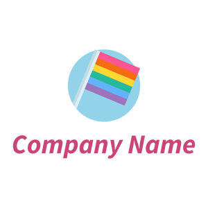 Rainbow flag logo on a White background - Citas