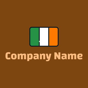 Ireland on a Saddle Brown background