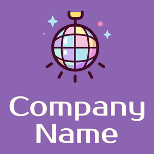 Disco ball logo on a Purple Mountain's Majesty background - Arte & Entretenimiento