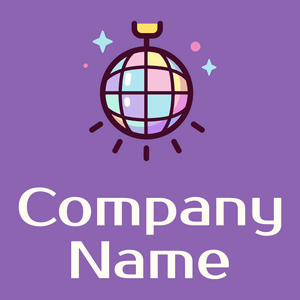 Disco ball logo on a Purple Mountain's Majesty background - Entertainment & Arts