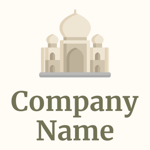 Taj mahal logo on a Floral White background - Viaggi & Alberghi