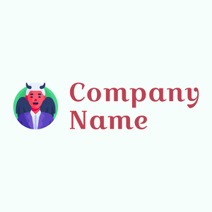 Demon logo on a Mint Cream background - Religione