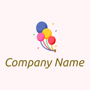 Colored balloons logo on a beige background - Arte & Intrattenimento