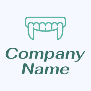 Vampire Teeth logo on a Alice Blue background - Abstrakt