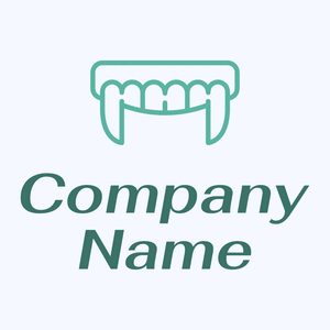 Vampire Teeth logo on a Alice Blue background - Abstracto