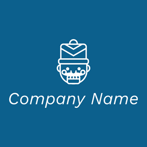 Nutcracker logo on a Dark Cerulean background - Abstracto