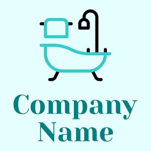 Bathtub logo on a Light Cyan background - Reinigung & Wartung