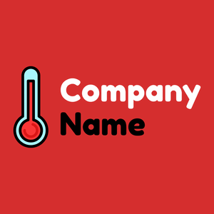 Temperatures logo on a Persian Red background - Abstrakt