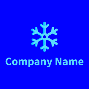 Snowflake logo on a Blue background - Abstrait