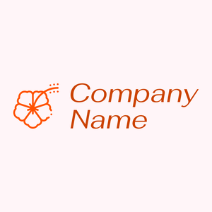 Hibiscus logo on a Lavender Blush background - Floral