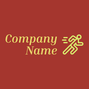 Running logo on a Milano Red background - Sport