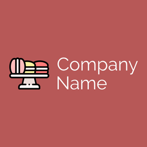 Macaron logo on a Blush background - Alimentos & Bebidas