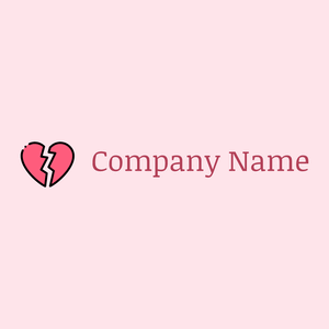 Cartoon Broken heart on a Lavender Blush background - Sommario