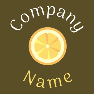Lemon logo on a Bronze Olive background - Cibo & Bevande