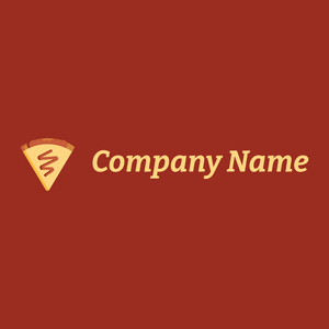 Crepe logo on a Mandarian Orange background - Eten & Drinken