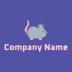 Mouse logo on a Rich Blue background - Animales & Animales de compañía
