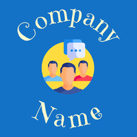 Chat group logo on a Denim background - Communicações