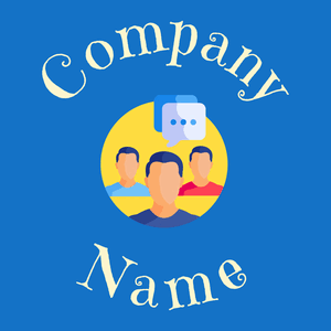 Chat group logo on a Denim background - Communicações